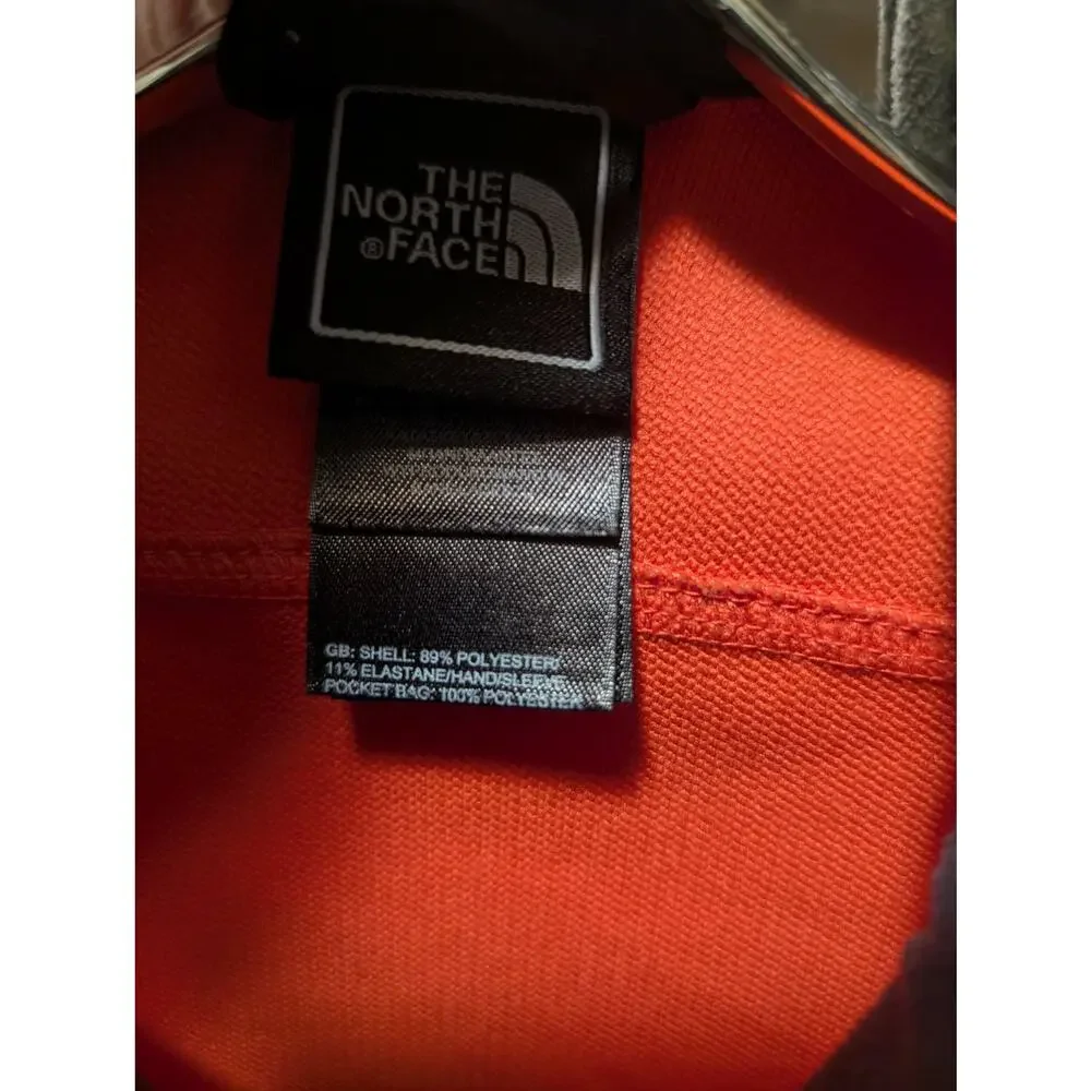 The North Face Womens S Neon Orange Softshell Jacket Full Zip Mock Neck Casual - Picture 6 of 11
